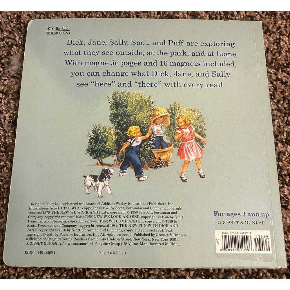 Here and There Dick and Jane Magnet Board Book