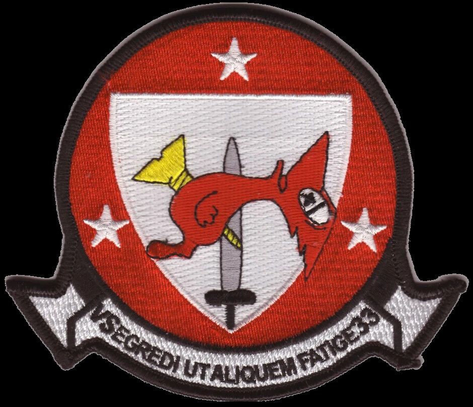 NAVY VS-33 SCREWBIRDS DEACTIVATION WING SQUADRON HOOK & LOOP EMBROIDERED PATCH