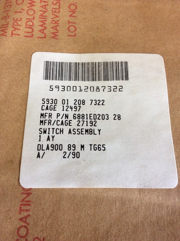6881ED203-28 Switch Assembly