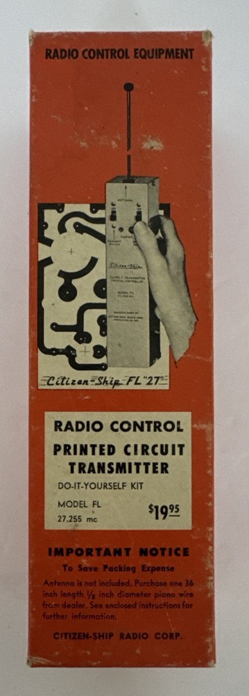 Citizen Ship Radio Control Transmitter Model FL 27 Untested Original Box Vintage