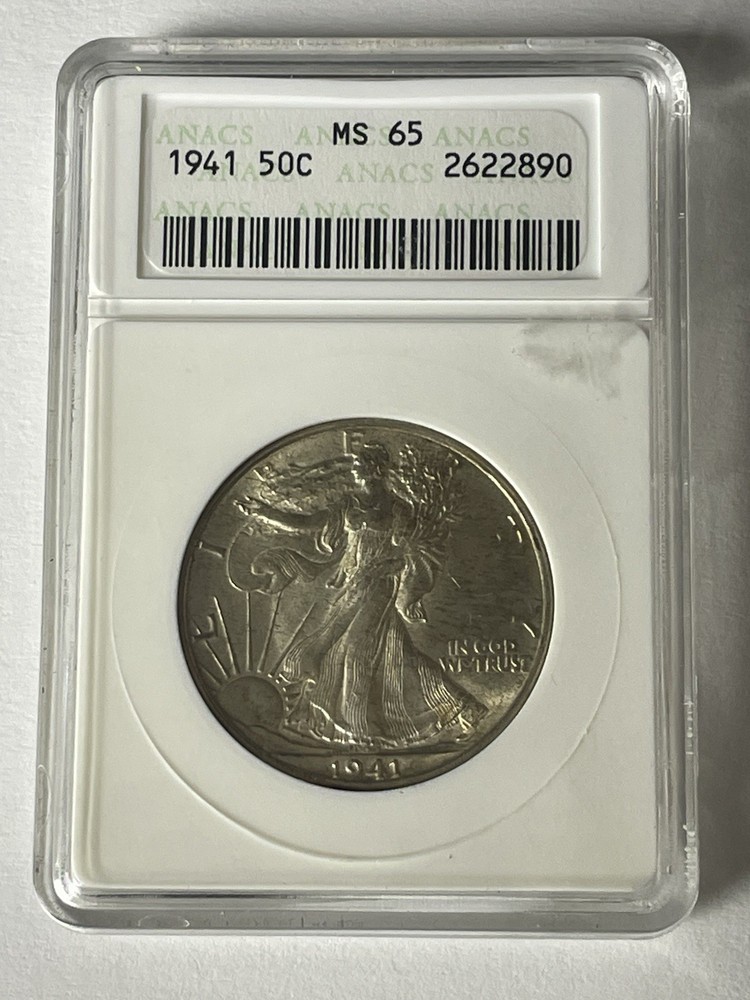 1941 Walking Liberty Half Dollar MS65 Anacs