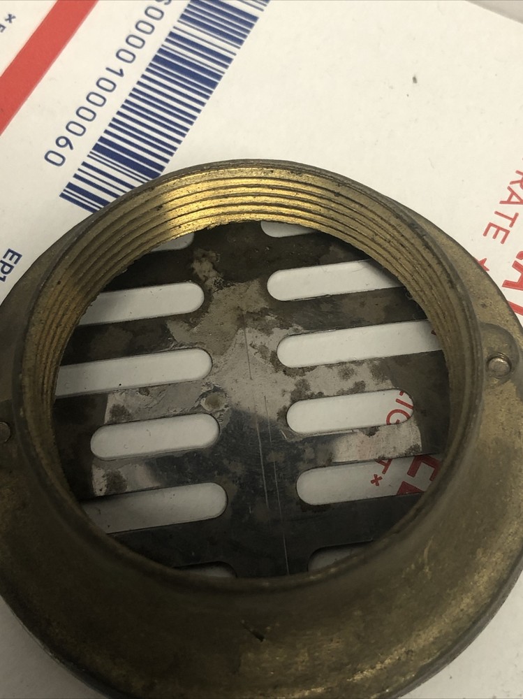2" FNPT LOW PROFILE DRAIN- 2" IPS Brass Drain with Chrome Grid