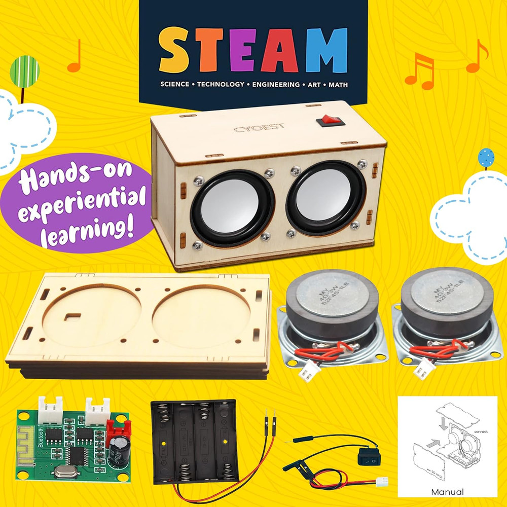 DIY Bluetooth Speaker Kit STEM Project for Kids & Teens Build & Learn (Dual)
