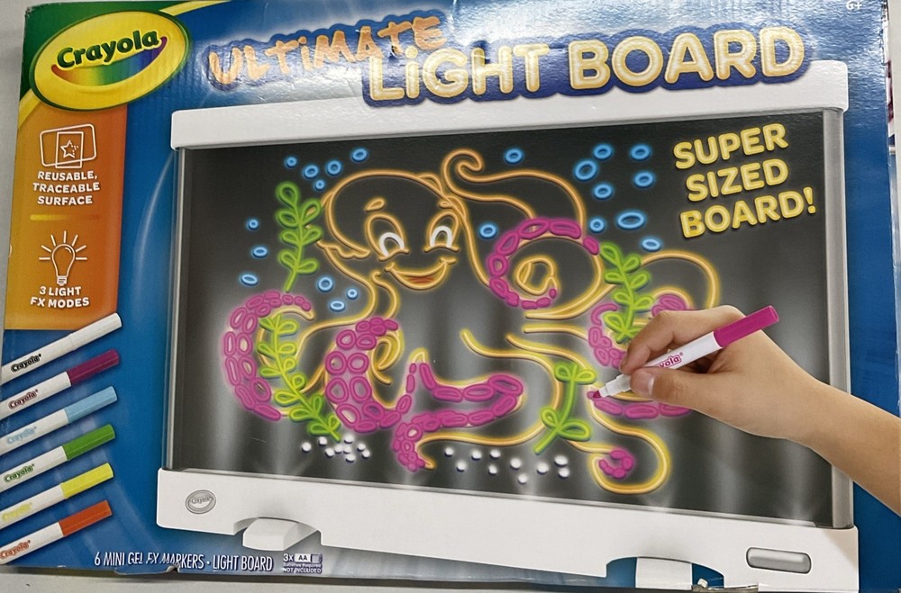 ⚡️Crayola Ultimate Super Size Light Board Drawing Set FX Light Mode 👉Open Box👈