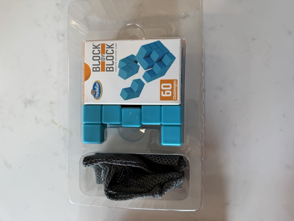 ThinkFun Block by Block Puzzle Game 60 Challenges Complete Open Box