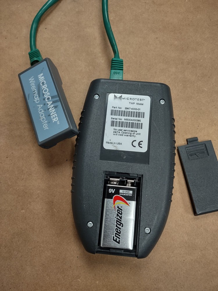 Fluke networks Microtest Microscanner Pro Cable Tester + WIREMAP adapter