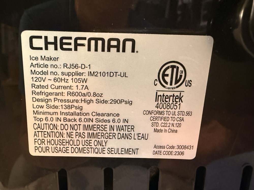 Iceman Dual-Size Countertop Ice Maker Machine, Portable, Creates 2 Cube Sizes