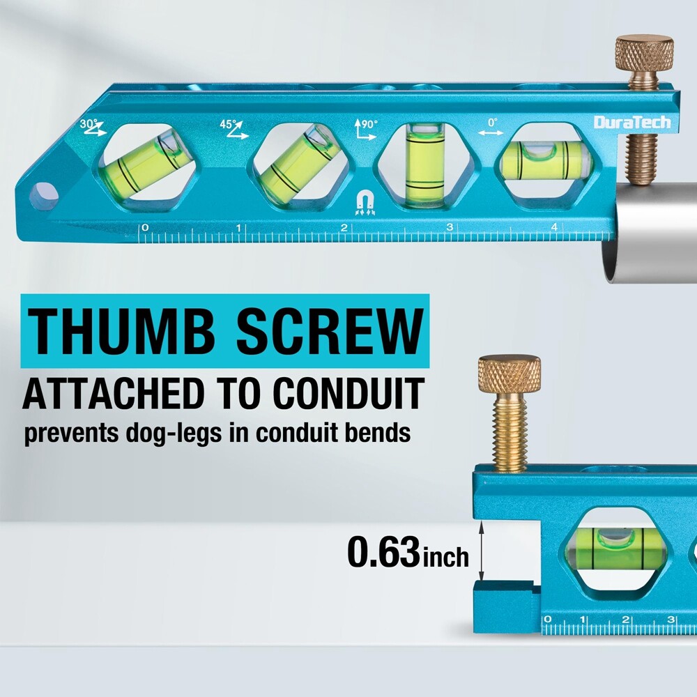 DURATECH 3PC Level Tool Set Magnetic Torpedo 2.5" 6.25" 8" Levels 0°-90° Bubbles