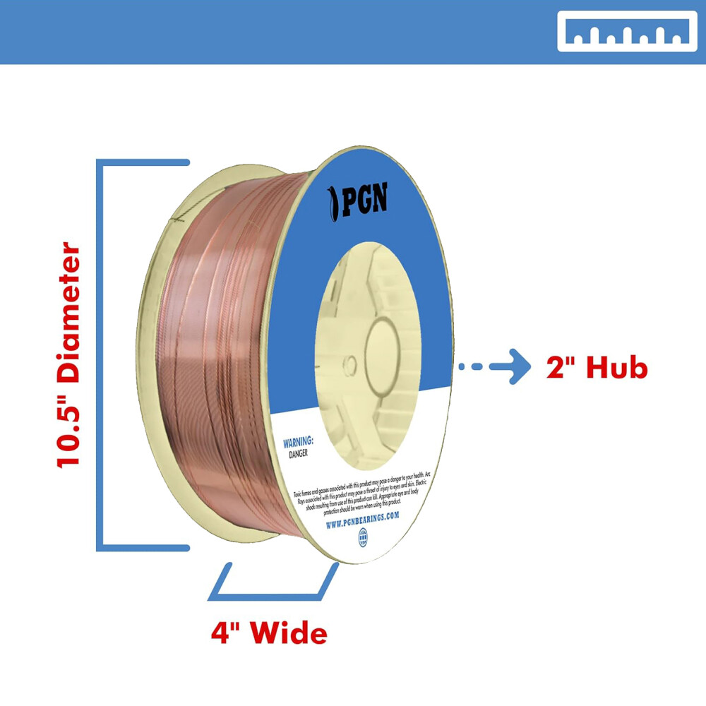 ER70S-6 .045" - 44-Lb - Mild Steel MIG Welding Wire - Shatterproof ABS Spool