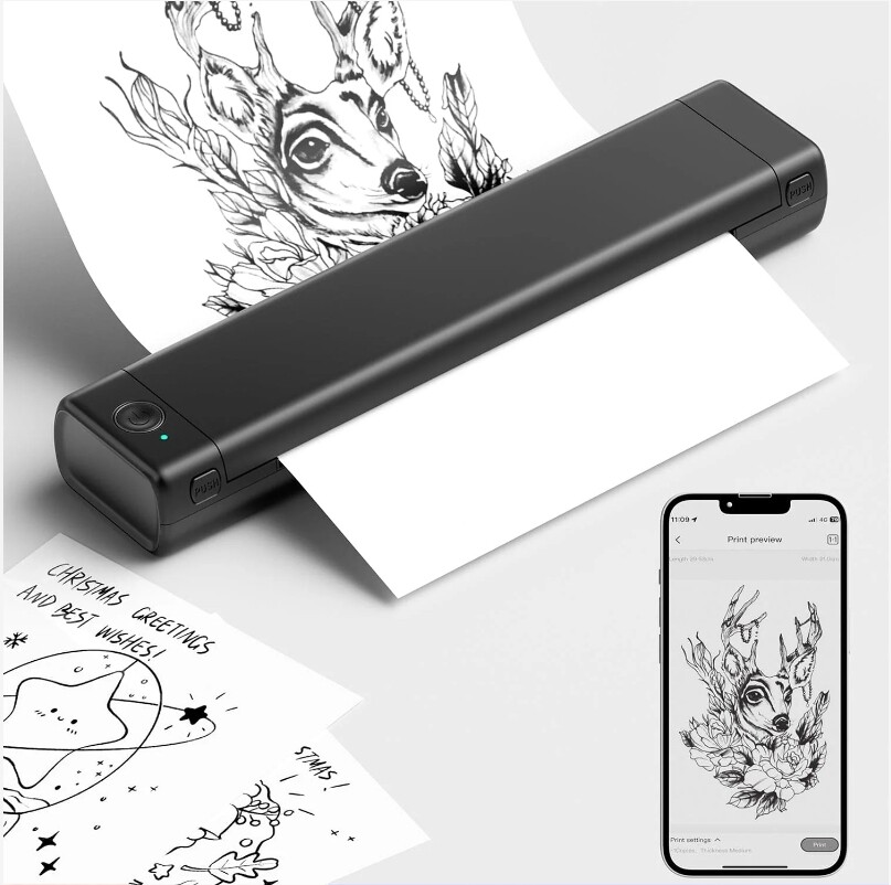 Phomemo M08F Wireless Tattoo Stencil Printer Portable Tattoo Transfer Machine ﻿