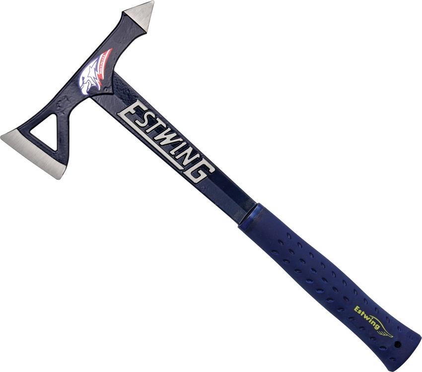 Estwing Black Eagle Image Tomahawk Axe w/ Blue Nylon Grip Handle & Sheath 6TA