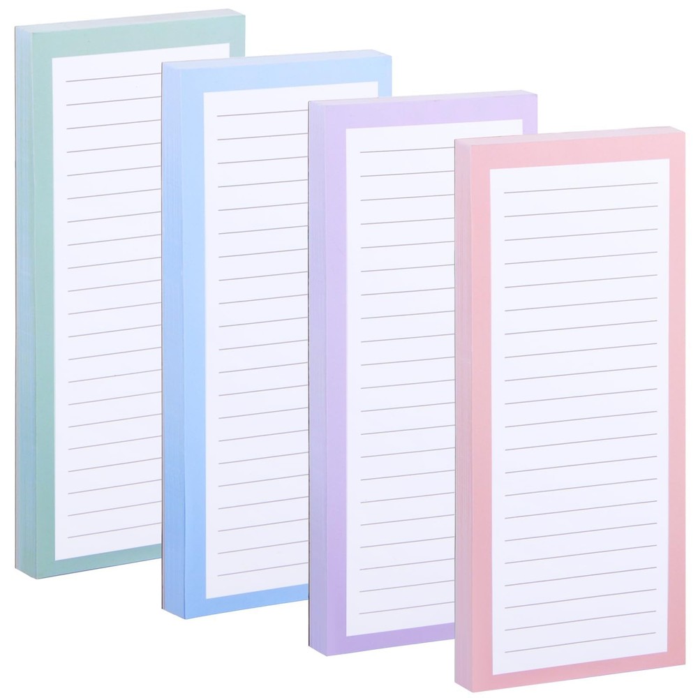 4 Pack Magnetic Notepads for 4 Pack×50 Sheets, Simple style
