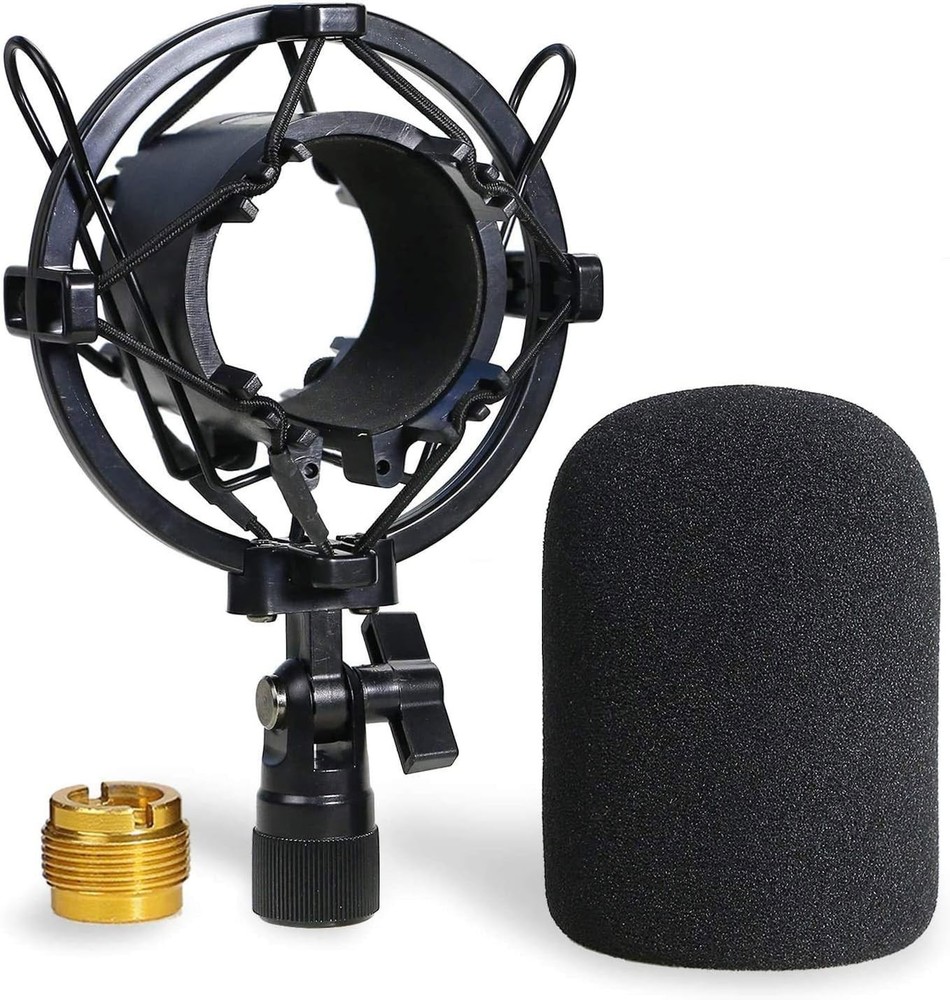 AT2020 Shock Mount with Pop Filter - Foam Windscreen with Microphone