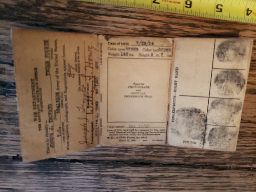 WW2 U.S. War Department All Original Documents and part of blimp.