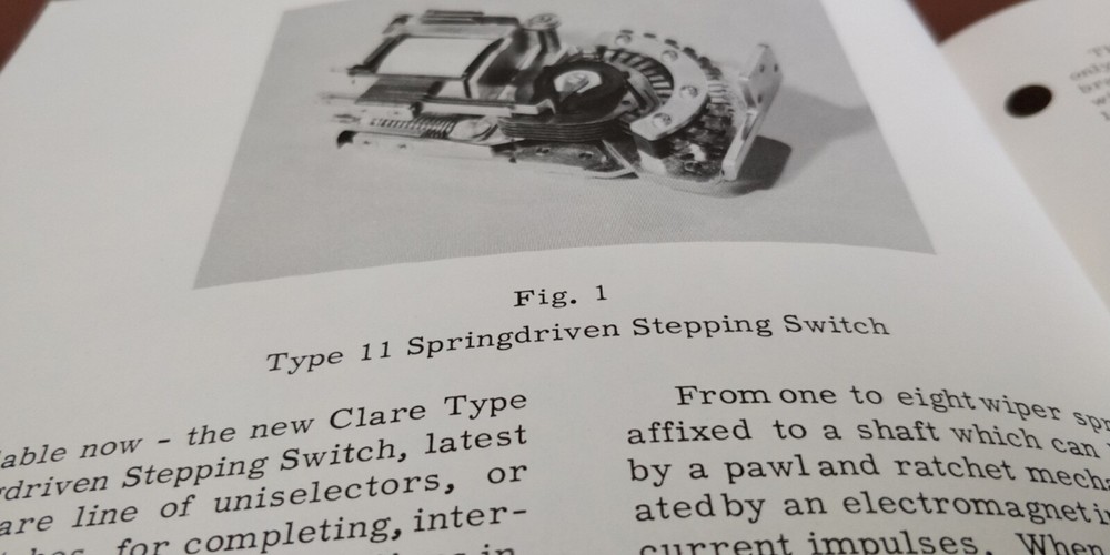 1960s C.P Clare & Co. ~ Bulletin No. 121 ~ Type 11 springdriven Stepping Switch