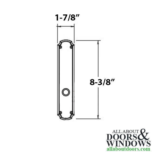 Baldwin Bismark Interior Back Plate Solid Brass Escutcheon Plate Indoor Plate