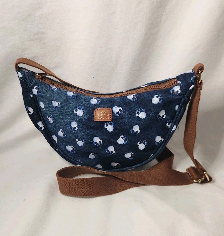 Disney Denim Minnie Mouse BioWorld Blue Crossbody Bag