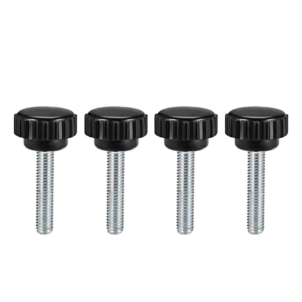 M6 x 25mm Male Thread Knurled Locking Knobs 4pcs