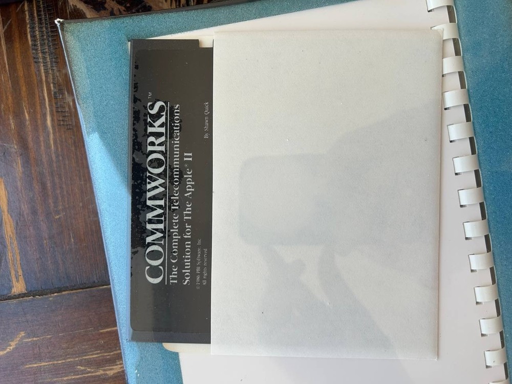 COMMWORKS PBI software Apple II Macintosh. Tlecommunications Solution 1986 year
