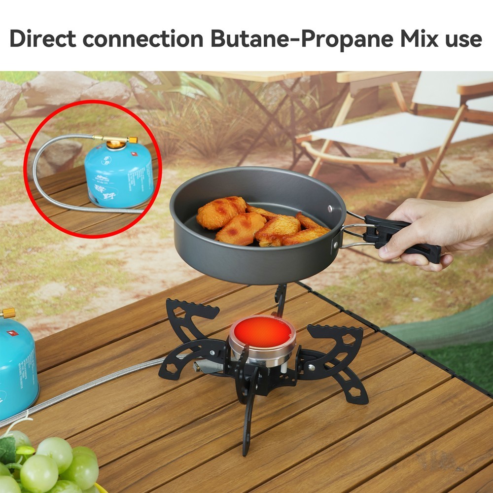 REDSUN FD1 Portable Infrared Camping Backpacking Foldtable Isobutane Gas Stove