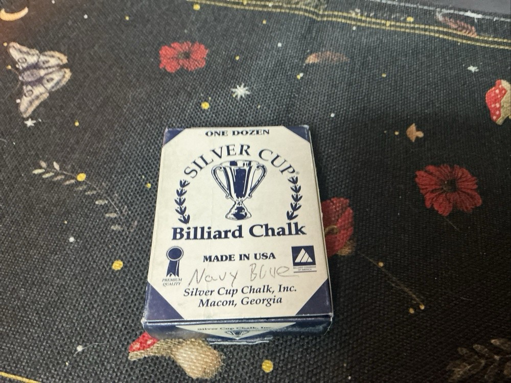 Silver Cup Billiard Chalk - ONE Dozen (Navy)