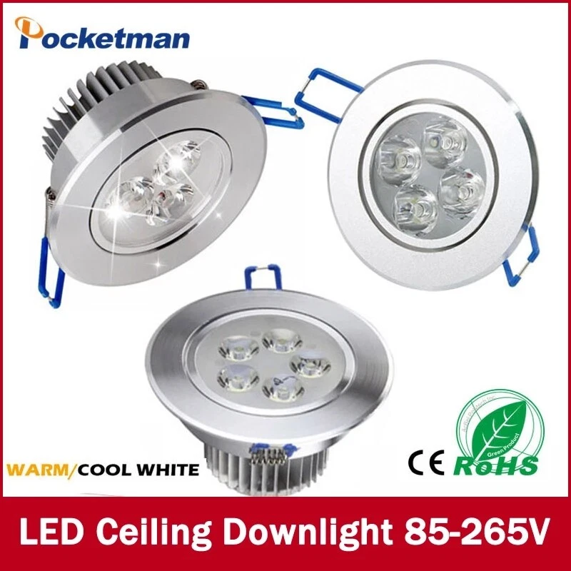 10/20X 9W LED Recessed Ceiling Down Light Lamp Spotlight Driver Home Hotel Decor