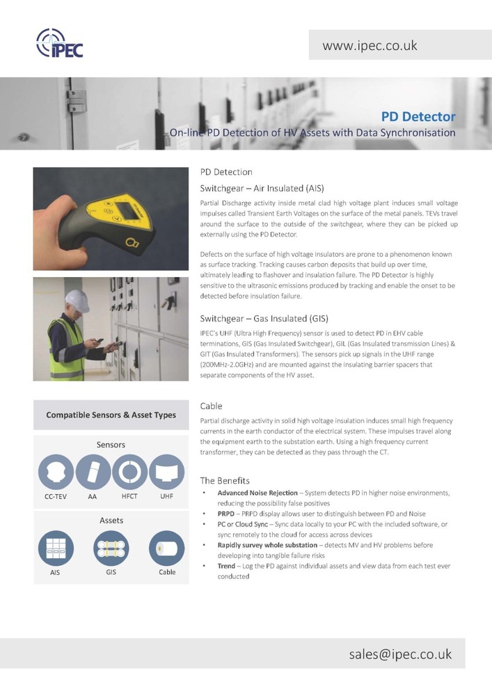 IPEC PD Detector Partial Discharge (PD) Spot Tester