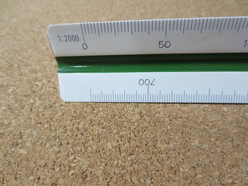 A.W. Faber Castell Germany 873 c/c Architect Engineering triangular Ruler P2518