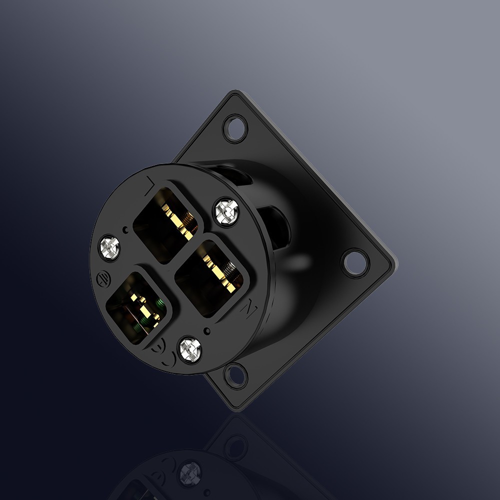 Viborg Pure Copper US Panel mounted receptacle 120V 15A US Socket