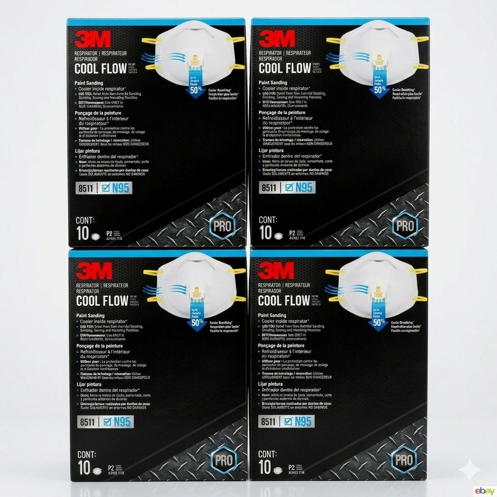 NEW 40 (4 X 10 Boxes) 3M 8511 N95 Particulate Respirator Masks Expired 10/25