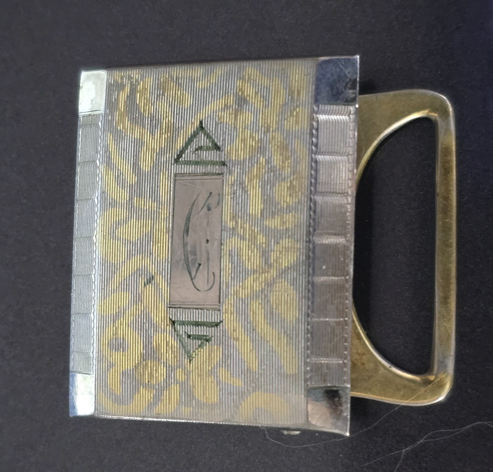 Peaky Blinders Watch Chain for Belt 8" & Belt Buckle White GF Art Deco SO Bigney