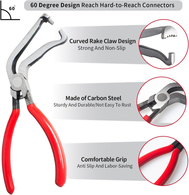 4Pcs Electrical Disconnect Pliers 60° Automotive Electrical Connector Separato