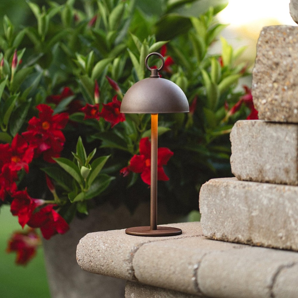 Branson 12" Rust Dimmable Rechargeable Table Lamp