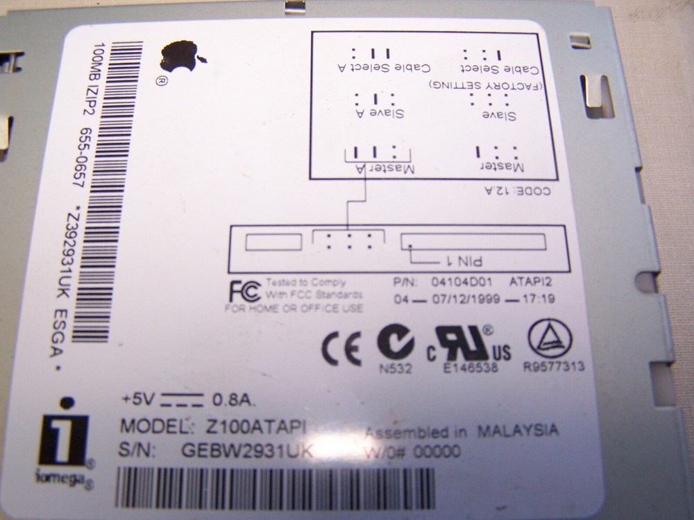 Z100ATAPI 100MB Internal Zip Drive