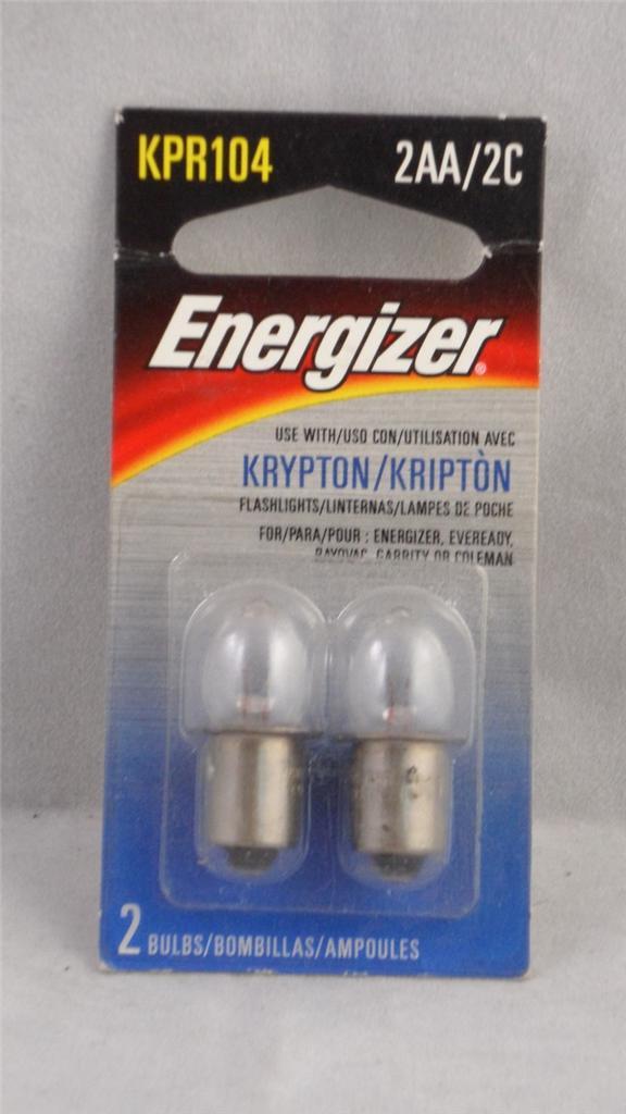 NEW 4 Pack Energizer KPR104 2AA/2C Krypton Flashlight Bulbs