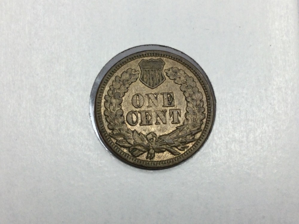 1863 Copper Nickel Cent in extremely fine/almost uncirculated