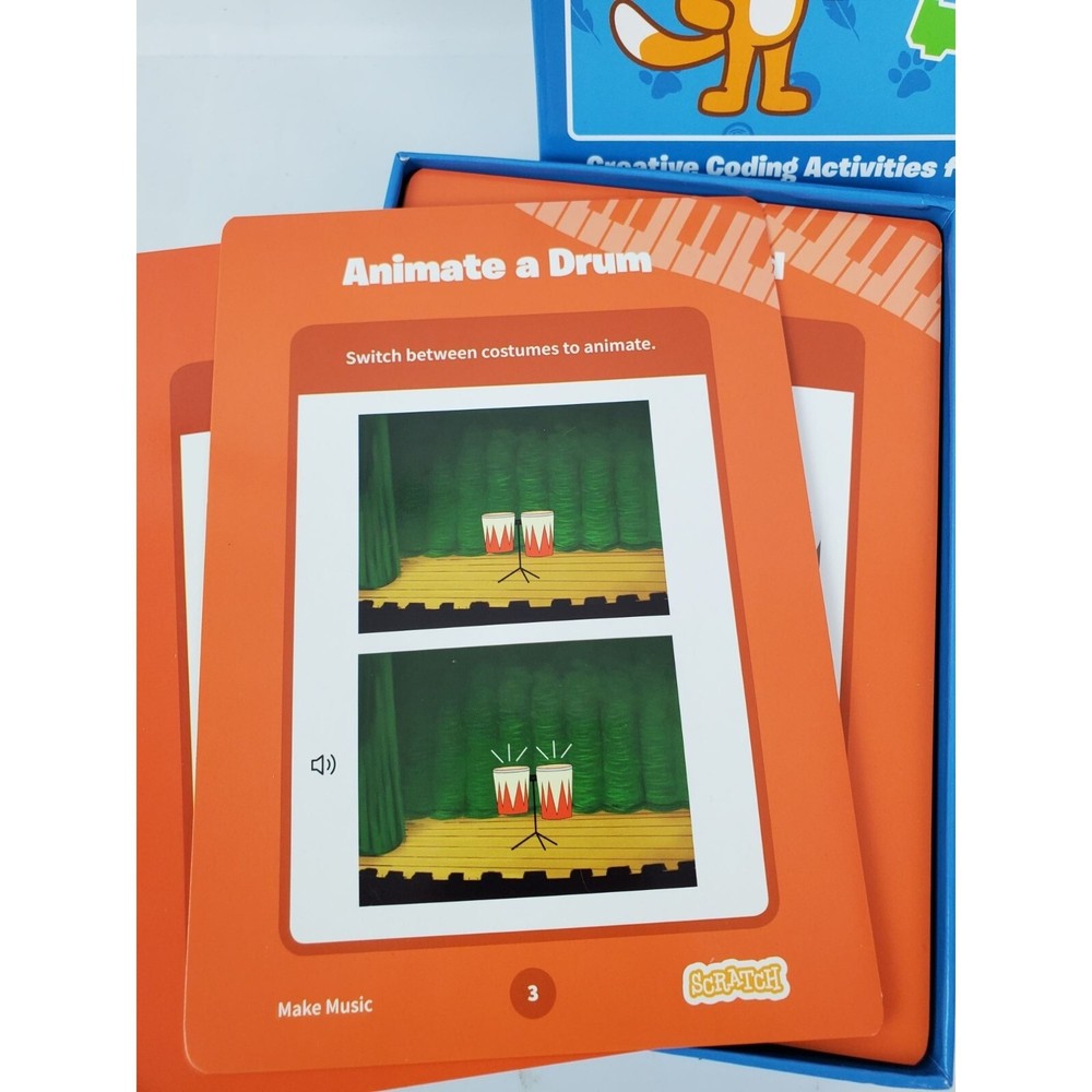 Scratch Coding Cards Ages 8+ Beginner Level Learn to Code STEM4