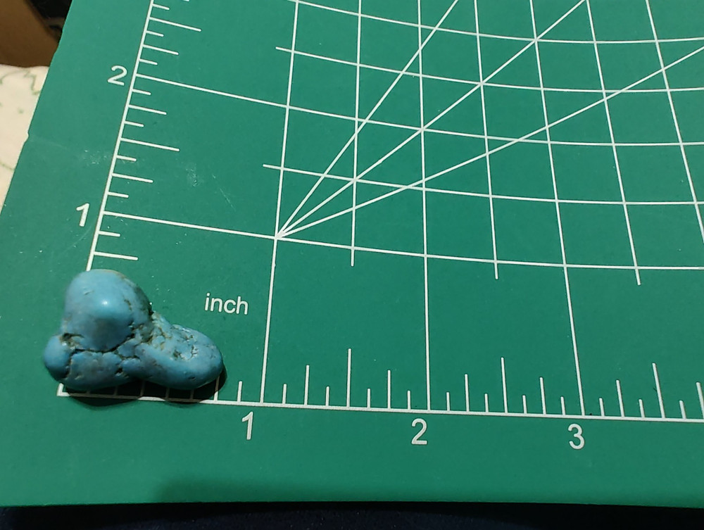 Phallus shaped turquoise piece OOAK