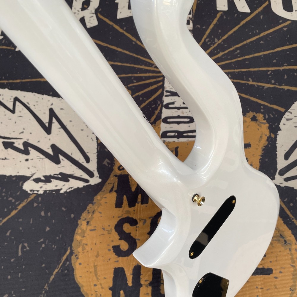 White Cloud Prince Electric Guitar 6String Custom Inlay Free Ship