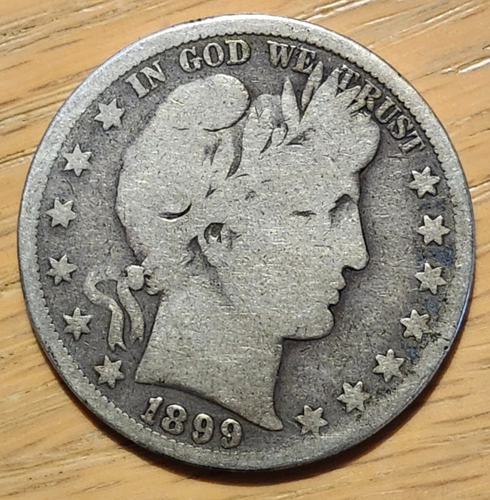 90% SILVER 1899 S BARBER HALF #3