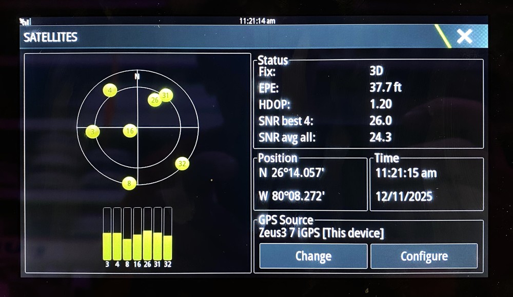 Simrad HS70 GPS Compass/Satellite Compass w/N2K Drop Cable, Base- Tested/Updated