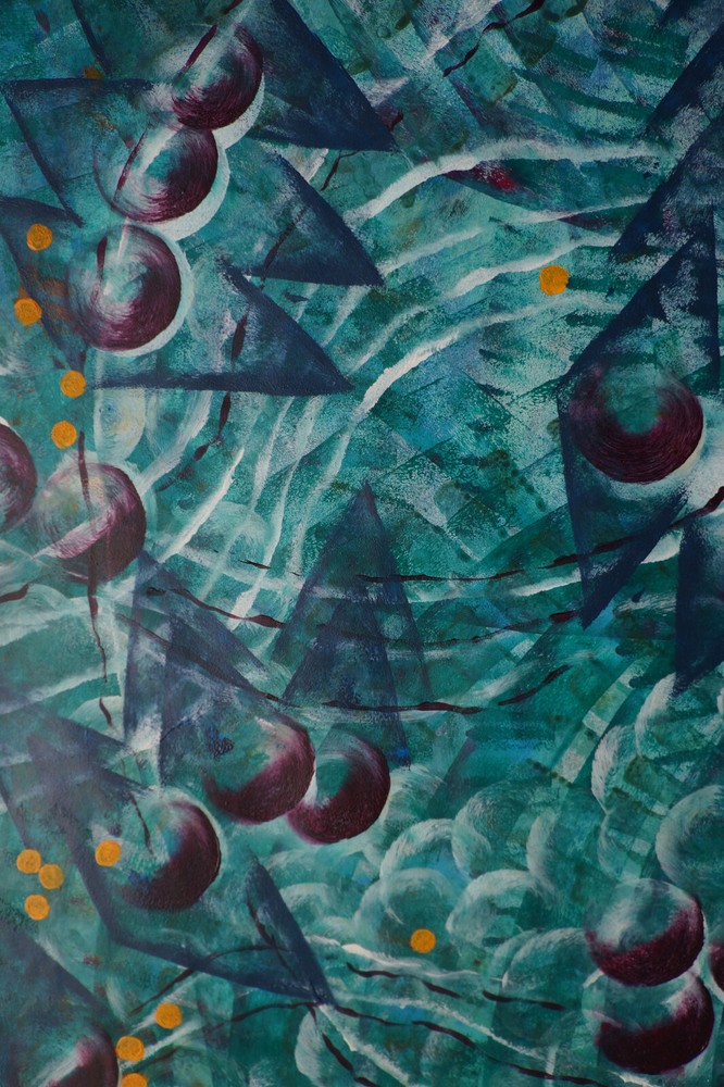 Tempe (20th) Acrylic - Abstract Composition - Signed (14)