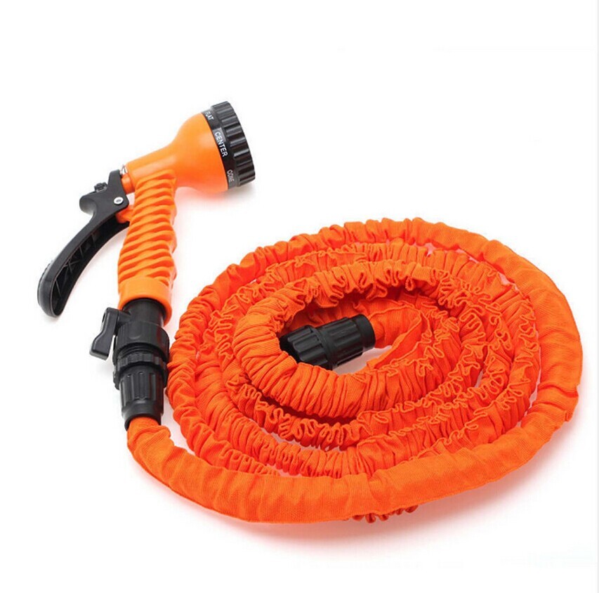 Latex 25 50 75 100 FT Expanding Flexible Garden Water Hose with Spray Nozzle