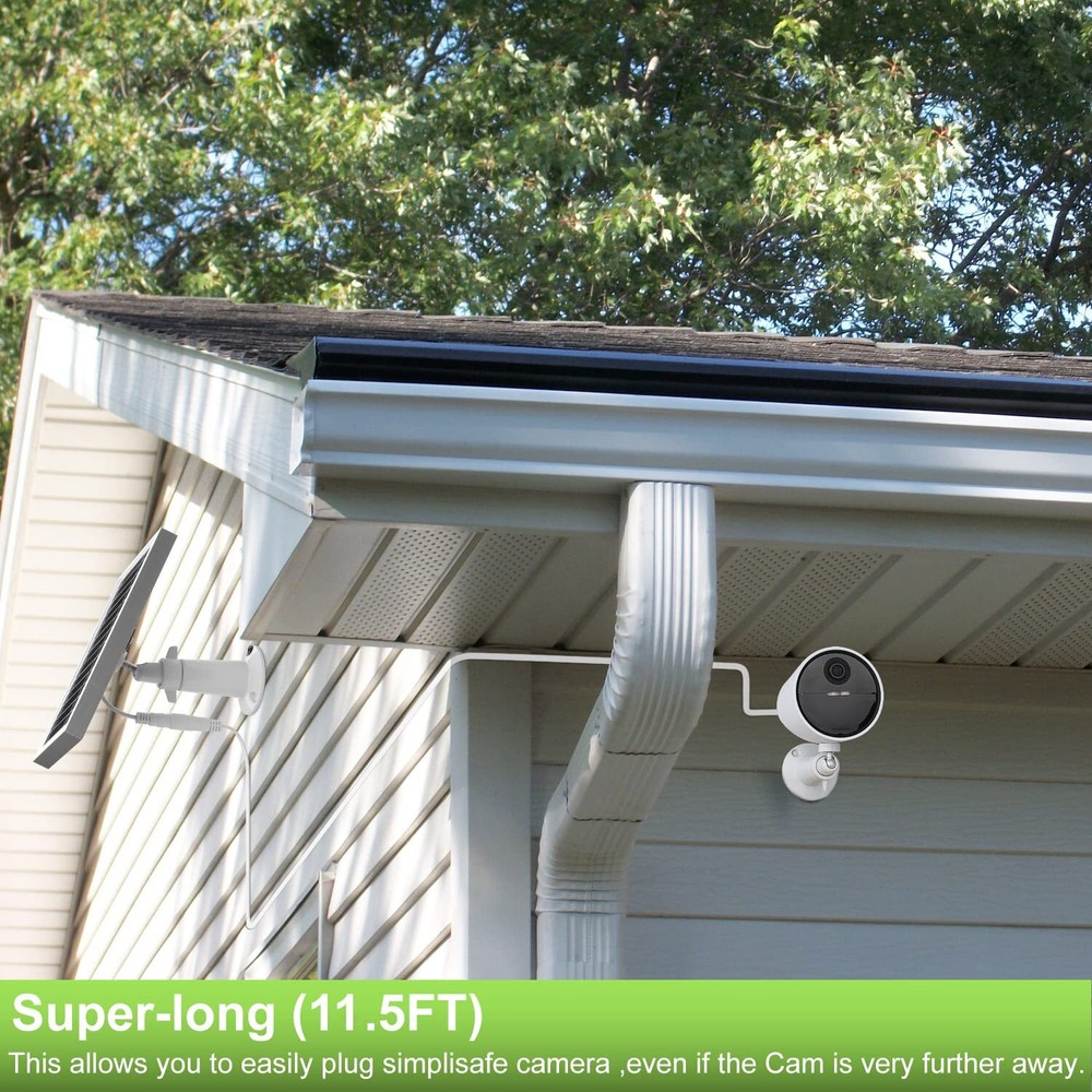 Solar Panel Compatible with SimpliSafe Outdoor Security Camera,Power Your Simpli