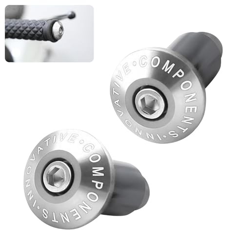 2 PCS 7/8" Motorcycle Handlebar End Caps, Universal Handle Bar End Silver