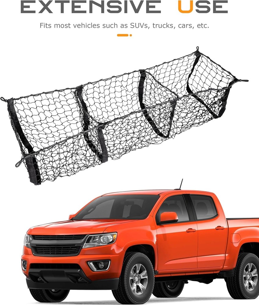 Trunk Cargo Net Organizer for Vehicles