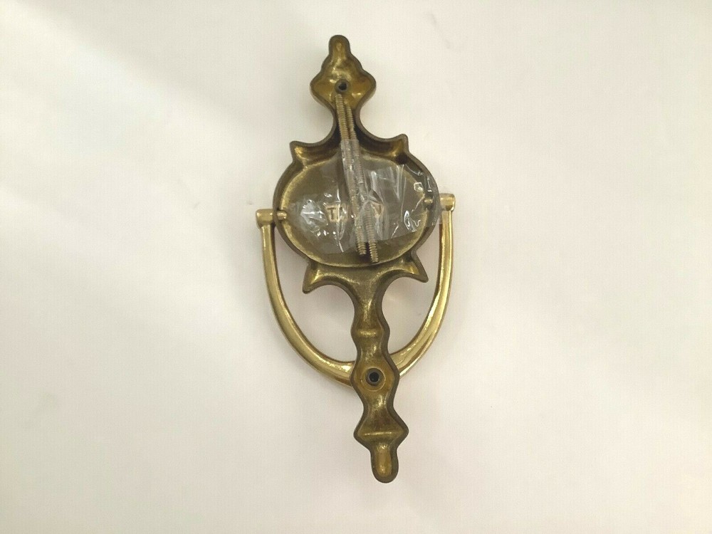 Solid Shiny Brass Door Knocker w/Mounting Hardware Engravable