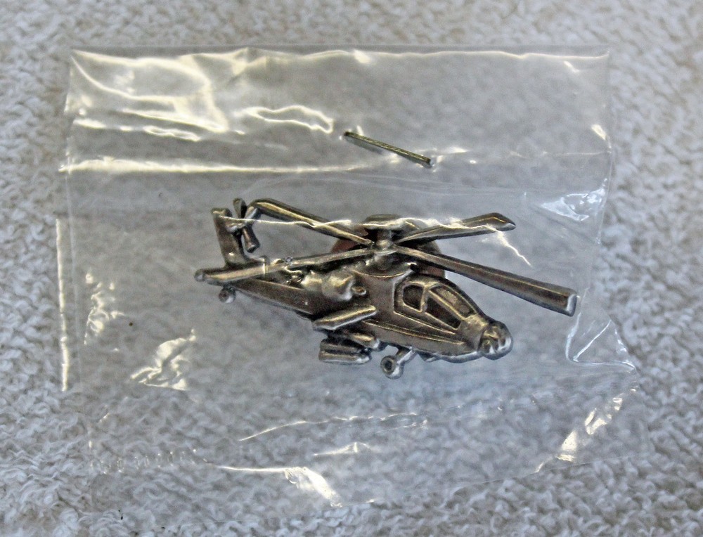 Boeing Apache Longbow Pin Silver Tone