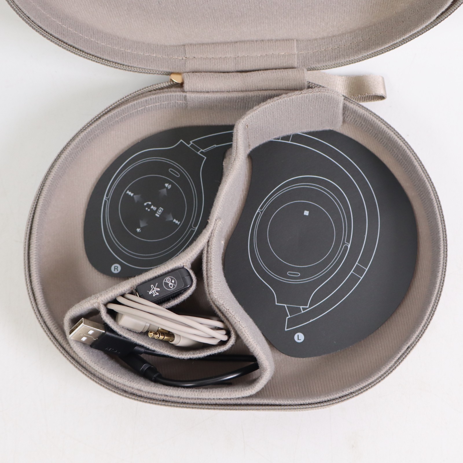 Sony WH-1000XM4 Genuine OEM Carrying Case & Accessories for Headphones, White