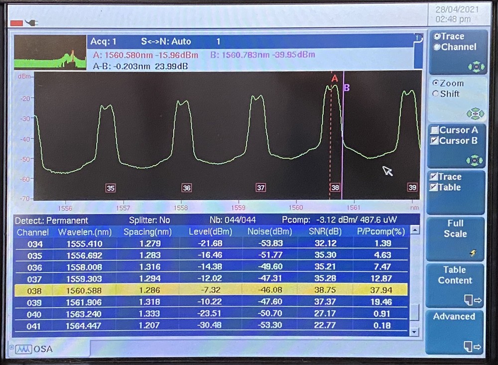 JDSU OSA-500R Portable Optical Spectrum Analyzer